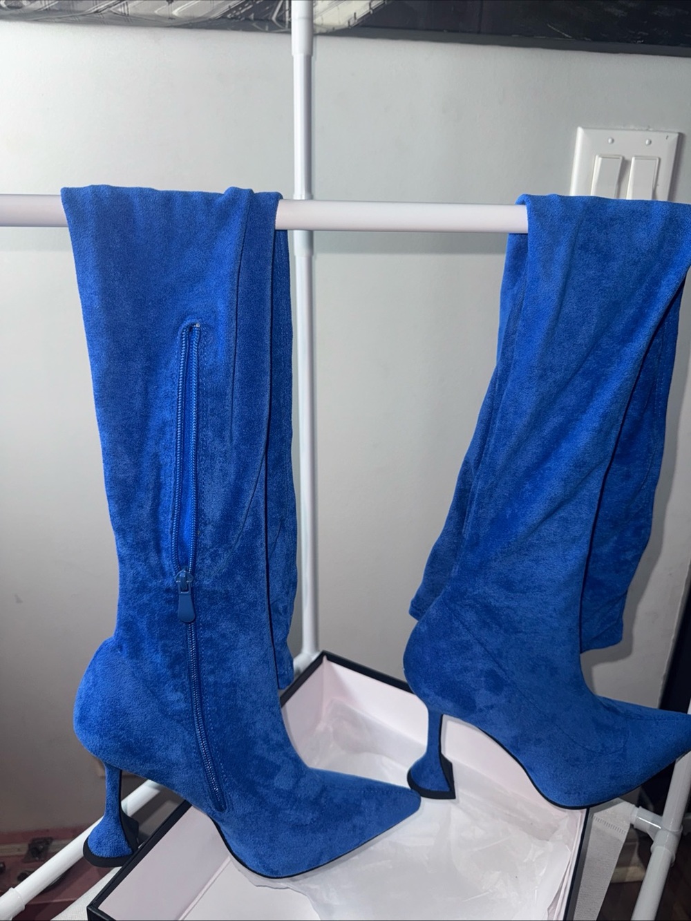 Women’s Over-the-Knee Suede Boots in Royal Blue